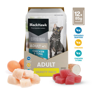 Black Hawk Original Variety Pack in Gravy Wet Cat Food Pouches