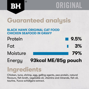 Black Hawk Original Variety Pack in Gravy Wet Cat Food Pouches
