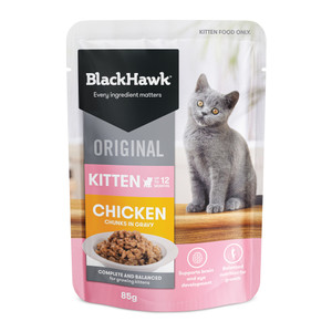 Black Hawk Original Kitten Chicken in Gravy Wet Cat Food Pouches