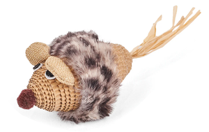 Kazoo Sneaky Mouse w/ Cardboard & Straw Cat Toy
