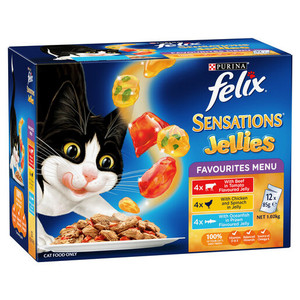 Felix Sensations Jellies Favourite Menu Adult Wet Cat Food