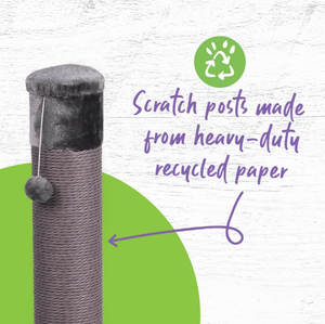 Kazoo Cat Scratch Post Charcoal