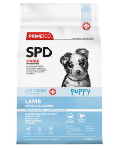 Prime 100 SPD Puppy Air Dried Lamb, Apple & Blueberry Dry Dog Food