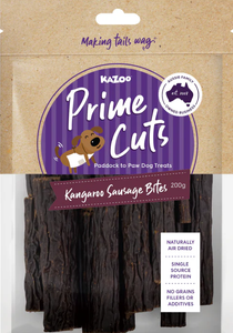 Kazoo Prime Cuts Kangaroo Sausage Bites Dog Treat