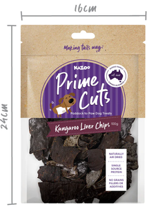 Kazoo Prime Cuts Kangaroo Liver Chips Dog Treat