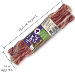 Kazoo Prime Cuts Braided Beef Sticks Dog Treat