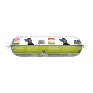 Prime100 Beef & Vegetable Cooked Dog Food Roll