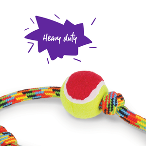 Kazoo Rope Sling Tennis Ball Dog Toy