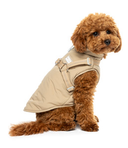 FuzzYard Horizon Harness Taupe Dog Jacket
