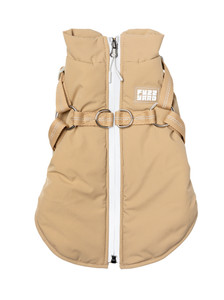FuzzYard Horizon Harness Taupe Dog Jacket