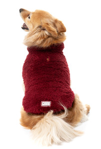 FuzzYard Maroon Turtle Teddy Dog Sweater