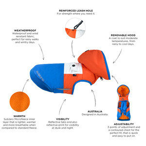 Huskimo Snowparka Orange Dog Coat