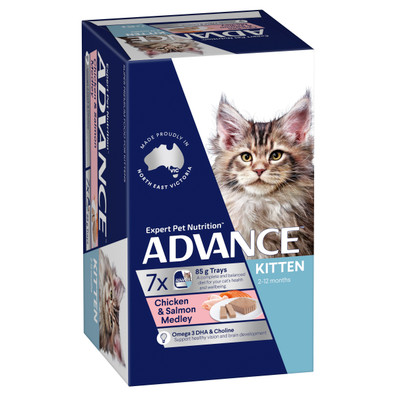 ADVANCE Kitten Chicken & Salmon Medley Wet Cat Food Trays