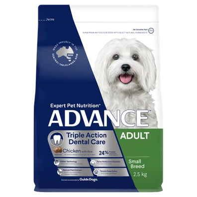 ADVANCE Triple Action Dental Small Breed Dry Dog Food Chicken 2.5kg