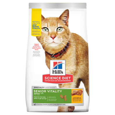 Hill's Science Diet Senior Vitality 7+ Senior Adult Dry Cat Food