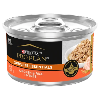 Pro Plan Chicken & Rice Entree In Gravy Wet Cat Food front
