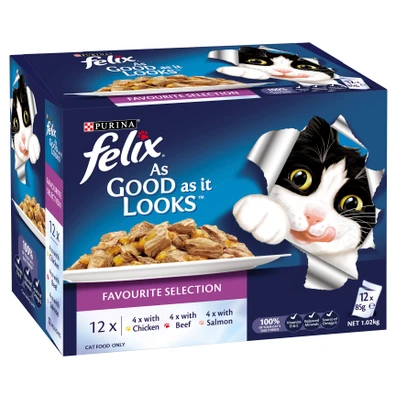 Felix Favourites Selection Adult Wet Cat Food