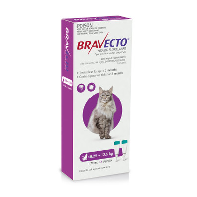 Bravecto Flea & Tick Spot-On For Large Cats Purple