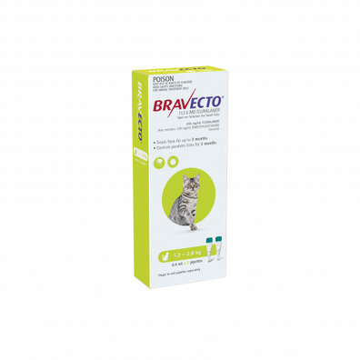 Bravecto Flea & Tick Spot-On For Small Cats Green