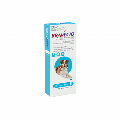 Bravecto Flea & Tick Spot-On For Large Dogs Blue
