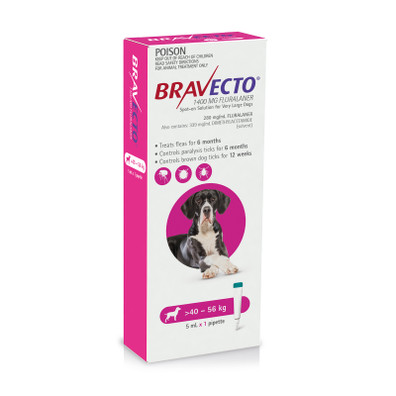Bravecto Flea & Tick Spot-On For Extra Large Dogs Pink