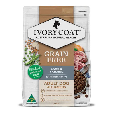 Ivory Coat Dry Dog Food Grain Free Lamb & Sardine