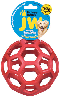 JW Hol-Ee Roller Dog Toy Asst Blue, Green, Purple & Red