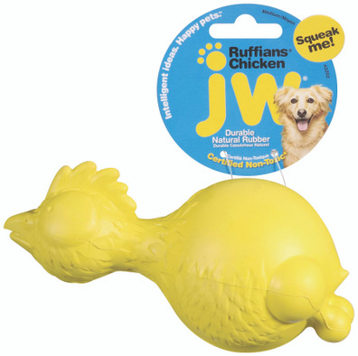 JW Ruffians Chicken Dog Toy