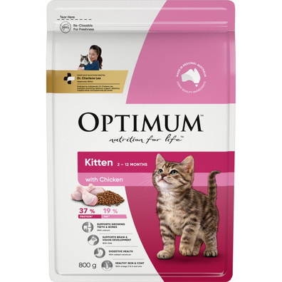 Optimum Dry Kitten Food With Chicken