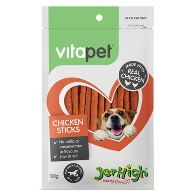 VitaPet Jerhigh Chicken Stick Dog Treats