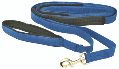 Flat Nylon Dog Recall Lead Blue