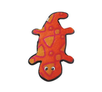 Outward Hound Invincibles Gecko Squeaky Dog Toy Red/Orange