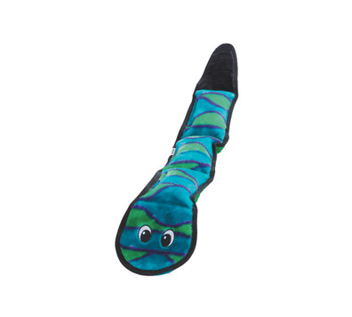 Outward Hound Invincibles Snake Dog Toy Blue/Green
