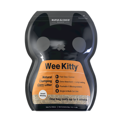 Rufus & Coco WEE KITTY CORN Clumping Cat Litter