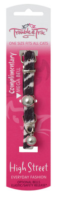 Trouble & Trix Cat Collar Zebra Print