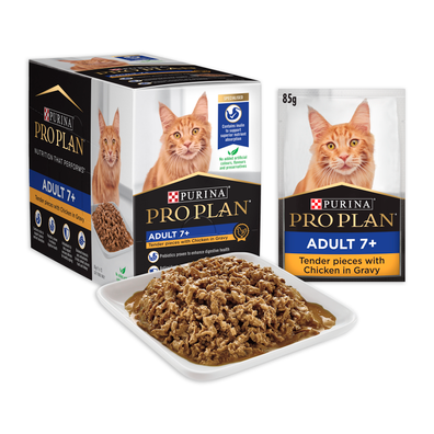 Pro Plan Senior 7+ Chicken In Gravy Wet Cat Food