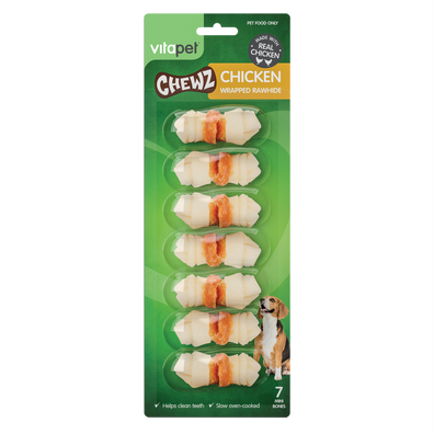 VitaPet Chicken Wrapped Rawhide Front