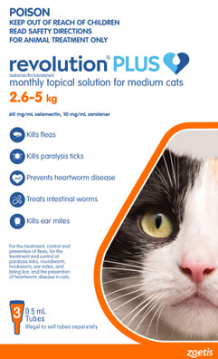 Revolution PLUS Flea, Tick & Worming Cats - Orange