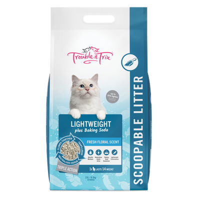 Trouble & Trix Lightweight Cat Litter with Baking Soda