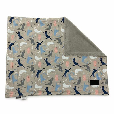 La Doggie Vita Catisse Taupe Cat Blanket
