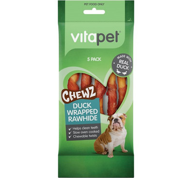 Vitapet Chewz Duck Wrapped Rawhide Dog Treats