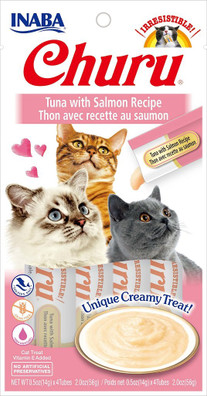 Inaba Churu Puree Tuna with Salmon Recipe Cat Treat