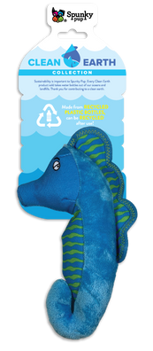 Spunky Pup Clean Earth Seahorse Dog Toy
