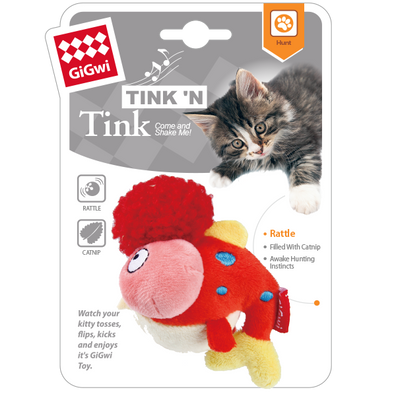 GIGwi Tink'n Fish Cat Toy with Bell & Catnip