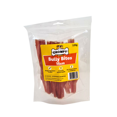 CHOMPY Bully Stick Bites Dog Treats