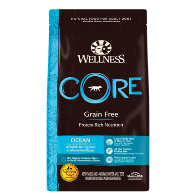 Wellness CORE Grain Free Ocean Whitefish, Herring & Salmon Adult Dry Dog Food