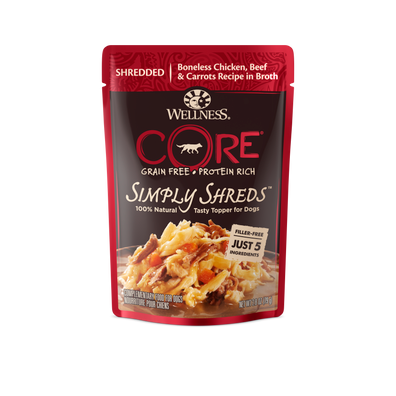 Wellness CORE Simply Shreds Chicken, Beef & Carrots Wet Dog Food
