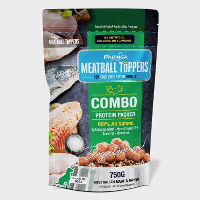 Paringa Meatball Toppers Dog Food Combo 750g