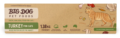 Big Dog Barf Turkey Raw Cat Food 1.38kg