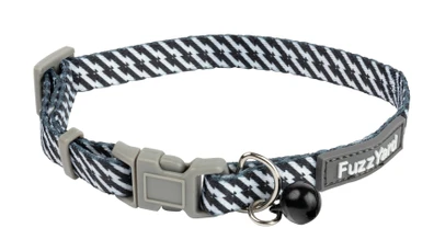 FuzzYard Cat Collar Tabby Tooth Black & White